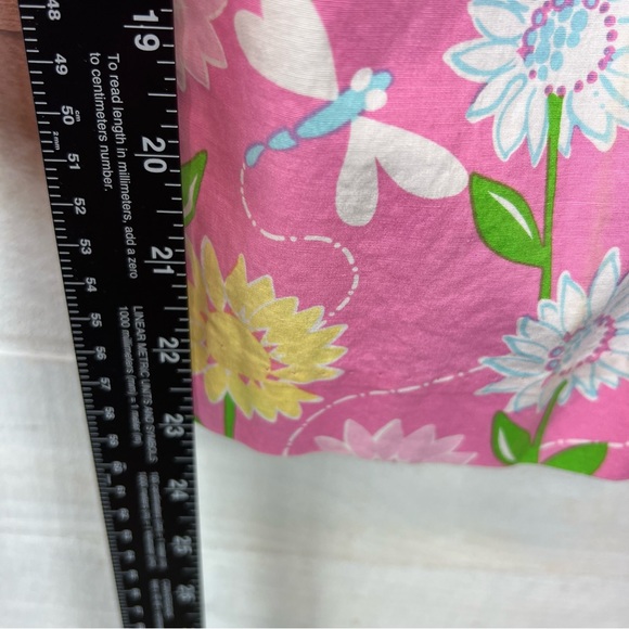 Lilly Pulitzer Floral Capri Pants Size 4 Pockets Pink Dragonfly - Picture 12 of 12